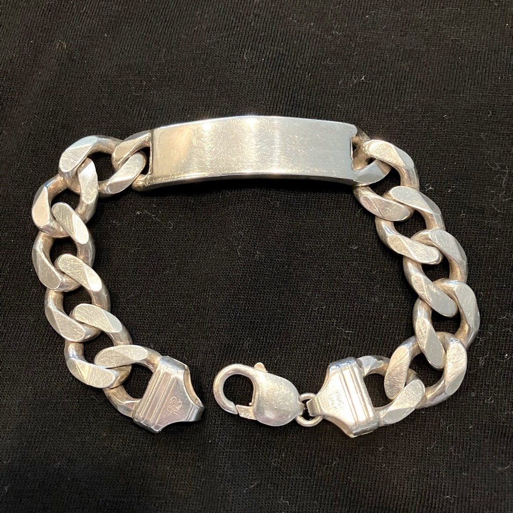 Curb Chain Id Bracelet Gem